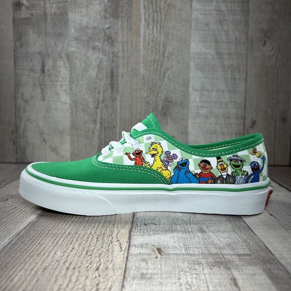 Vans X Sesame Street Authentic Boys Little Kids Pre School Shoes Green Size 3Y - Picture 13 of 16